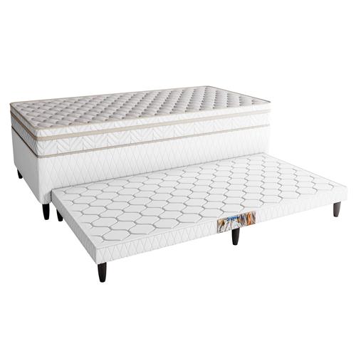 Cama Bibox Solteiro Sublime + Colchão Solene Minaspuma em Espuma D33 62x88x188 cm Menor preço em Cama Bibox Solteiro Sublime + Colchão Solene Minaspuma em Espuma D33 62x88x188 cm