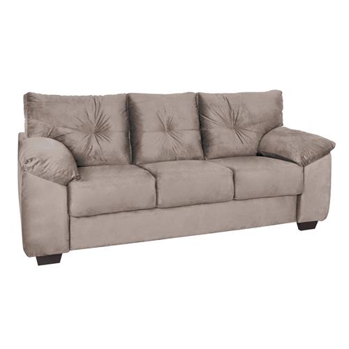 [2 cores] Sofá 3 Lugares Luizzi Montreal II em Tecido Suede Pena