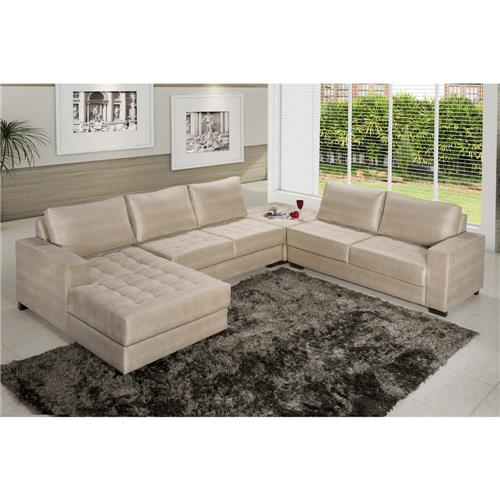 Sofá 4 Lugares American Comfort América + Chaise Lado Esquerdo Sofás