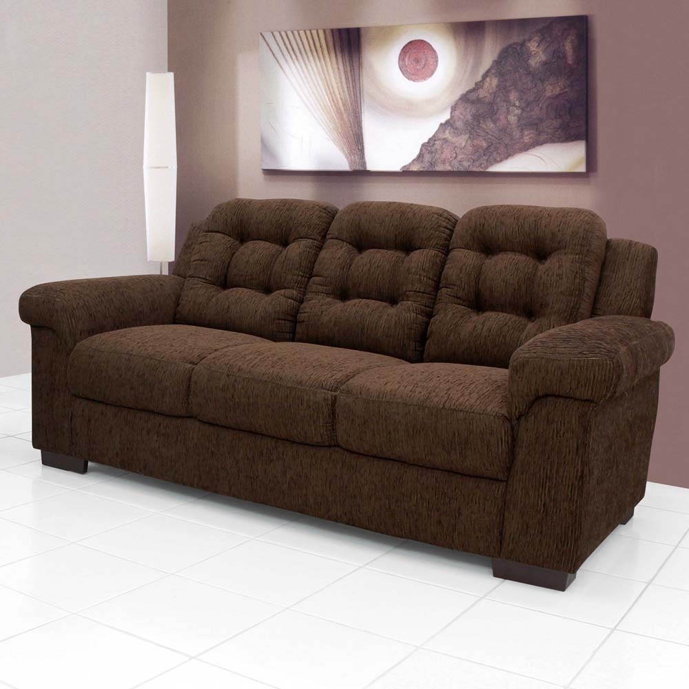 Sofá 3 Lugares Linoforte América TC20 Tecido em Chenille Sofás no