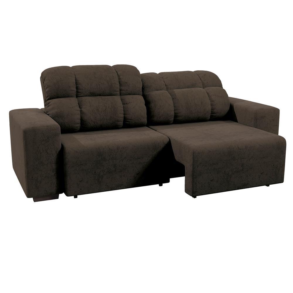 Sofá 4 Lugares Reclinável E Assento Retrátil