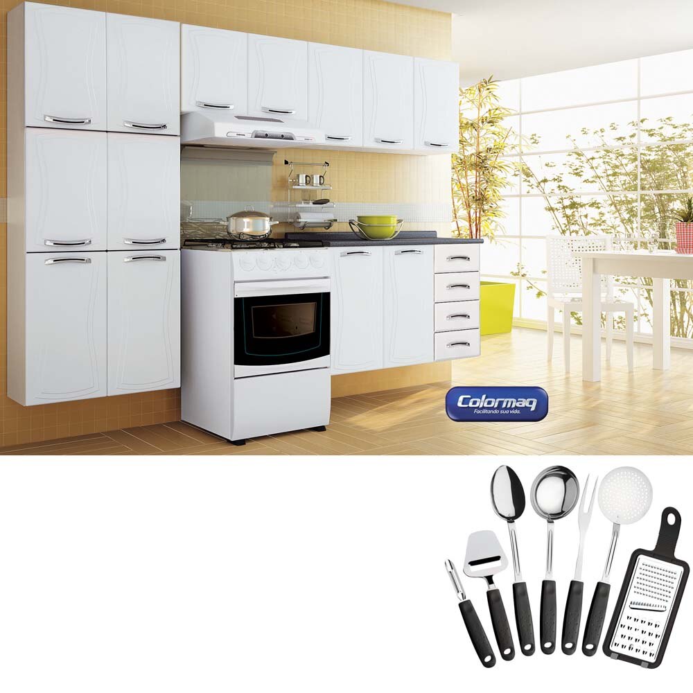 Cozinha Colormaq Eclipse Plus 3 P S Branco Conjunto De Cozinha Colormaq Eclipse Plus 3 P S Branco Conjunto De