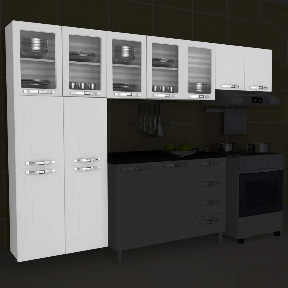 Cozinha Colormaq Class Slim Com 3 Pe As Branco Cozinha Compacta Cozinha Colormaq Class Slim Com 3 Pe As Branco Cozinha Compacta