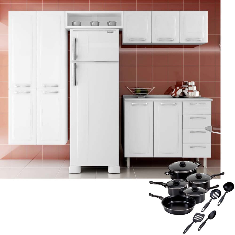 Cozinha Compacta Itatiaia Anita Smart Com 3 Pe As Branco Cozinha Compacta Itatiaia Anita Smart Com 3 Pe As Branco
