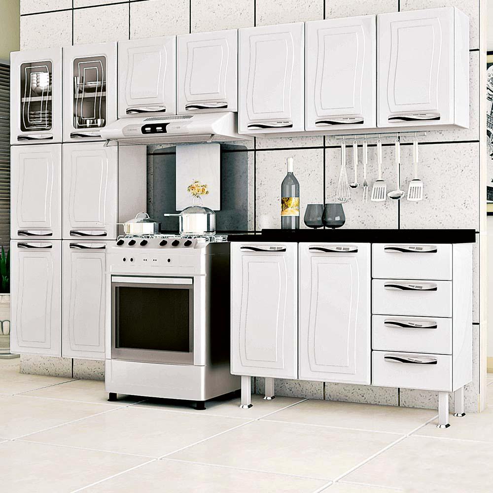 Cozinha Compacta Colormaq Ipanema X Com 13 Portas E 4 Gavetas Cozinha Compacta Colormaq Ipanema X Com 13 Portas E 4 Gavetas