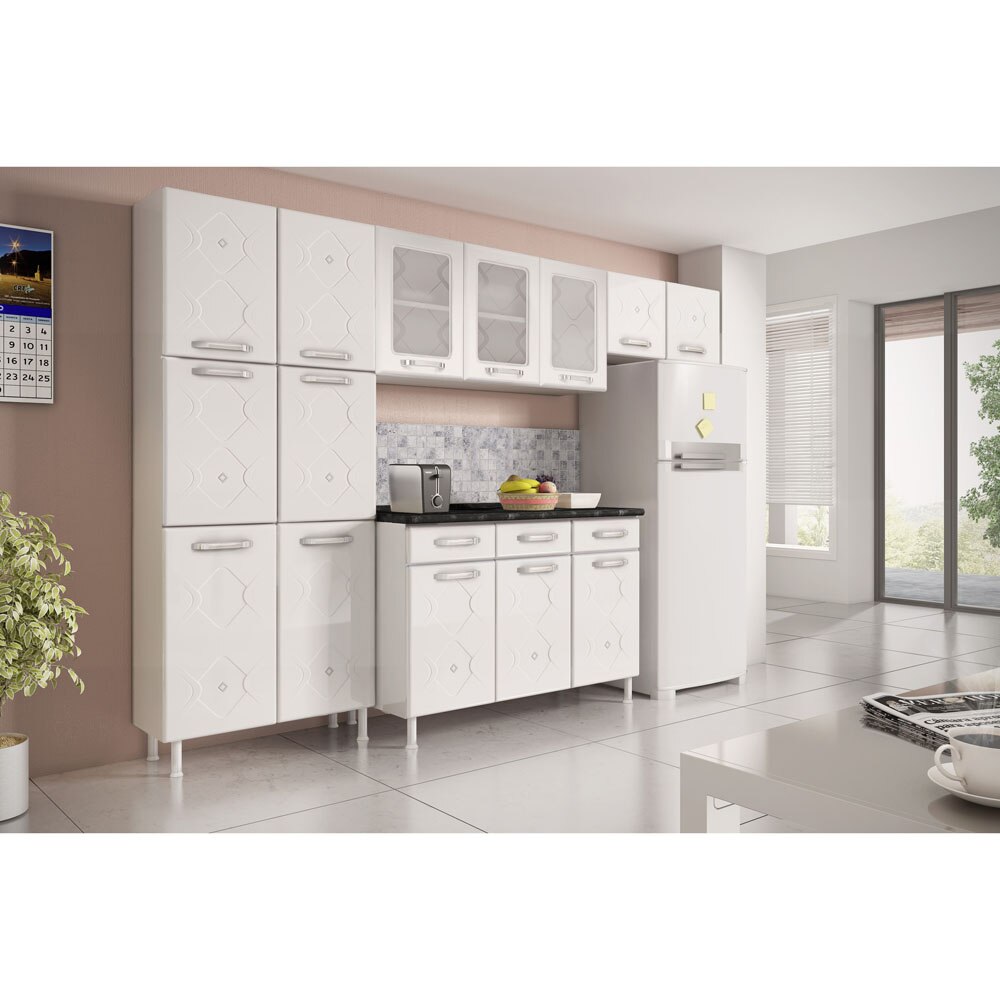 Cozinha Compacta Telasul Mirage Com 14 Portas E 3 Gavetas Cozinha Cozinha Compacta Telasul Mirage Com 14 Portas E 3 Gavetas Cozinha