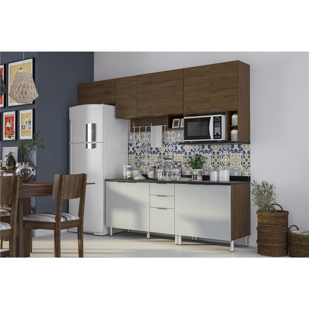 Cozinha Bartira Izabel Com 9 Portas E 3 Gavetas Grapia Platinum Cozinha Bartira Izabel Com 9 Portas E 3 Gavetas Grapia Platinum