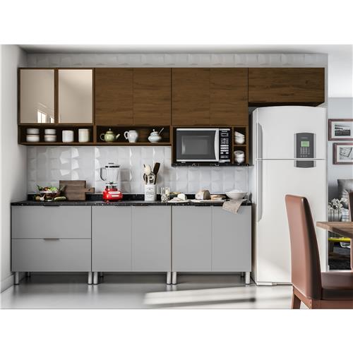 Cozinha Bartira Izabel com 11 Portas e 2 Gavetões Grapia Platinum Cozinha Compacta no Adesivo De Olhos Para Eva ~ Cozinha Bartira Izabel com 11 Portas e 2 Gavetões Grapia Platinum Cozinha Compacta no