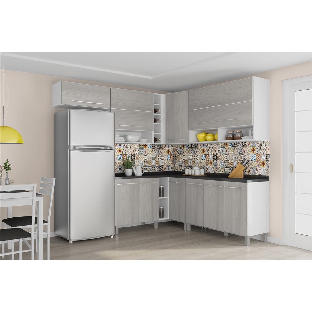 Cozinha Bartira Glamour Com 10 Portas Branca Cinza Ves Vio Cozinha Bartira Glamour Com 10 Portas Branca Cinza Ves Vio