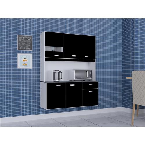 Cozinha Compacta Suspensa Poquema Lili com 6 Portas e 1 Gaveta Menor preço em Cozinha Compacta Suspensa Poquema Lili com 6 Portas e 1 Gaveta
