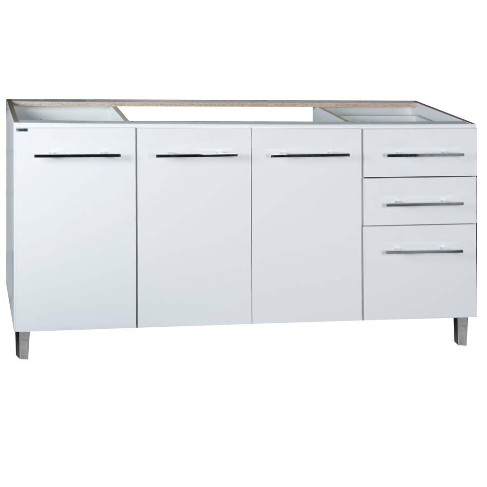 Balc O Para Pia Bartira Glamour Com 3 Portas E 3 Gavetas Cozinha Balc O Para Pia Bartira Glamour Com 3 Portas E 3 Gavetas Cozinha