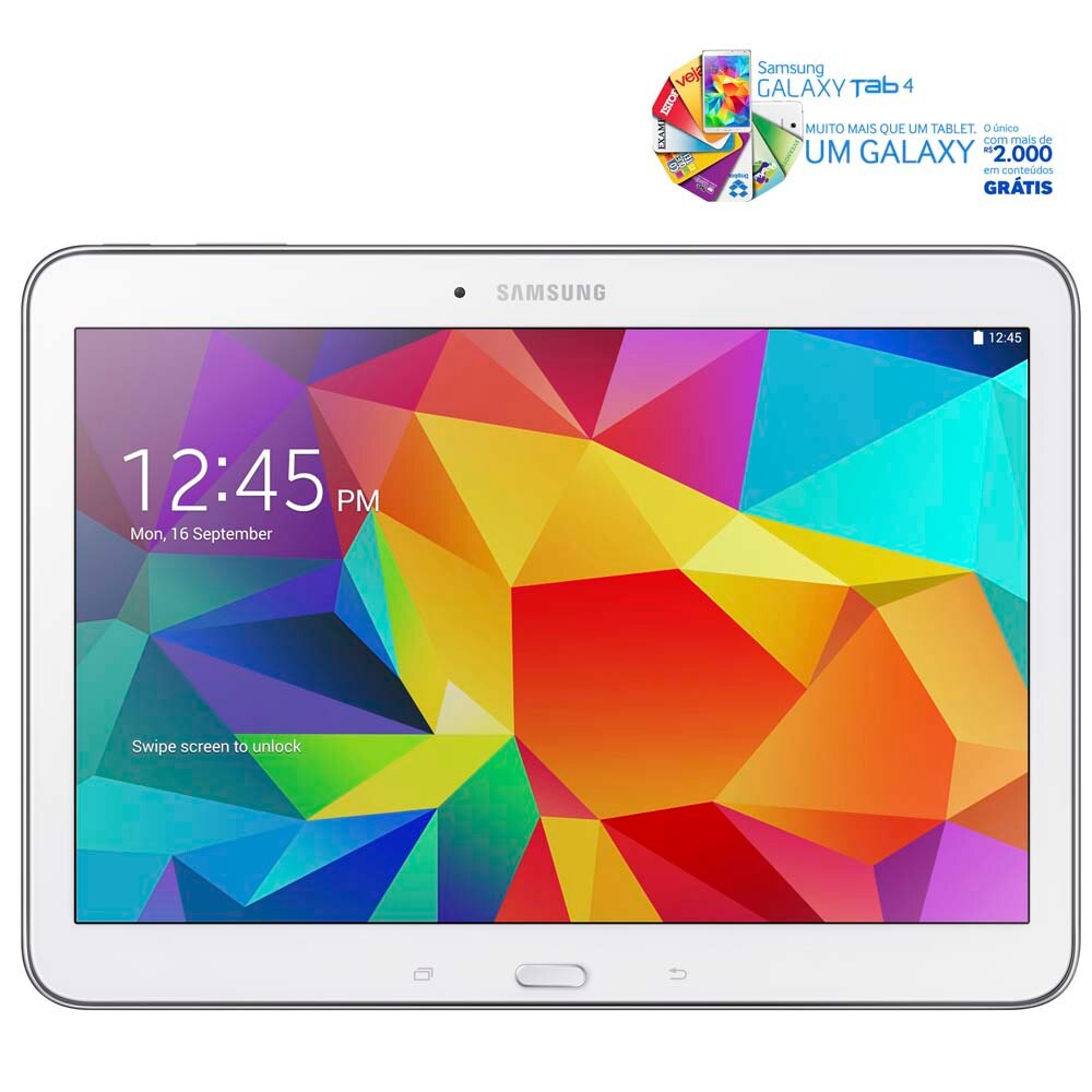 Tablet Samsung Galaxy Tab 4 3G com Tela 10.1” T531, 16GB, Processador ...