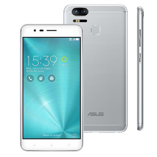 Smartphone Asus Zenfone 3 Zoom ZE553KL Prata 64GB, Tela 5.5", Dual Chip, Câmera 13MP, 4G, Android 6.0, Processador Octa-Core e RAM de 4GB Smartphone Asus Zenfone 3 Zoom ZE553KL Prata 64GB, Tela 5.5", Dual Chip, Câmera 13MP, 4G, Android 6.0, Processador Octa-Core e RAM de 4GB