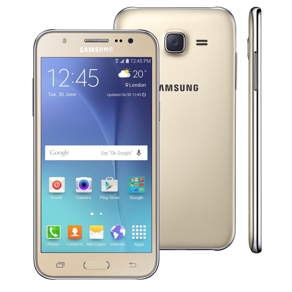 Smartphone Samsung Galaxy J5 Duos Dourado Com Dual Chip Tela 50