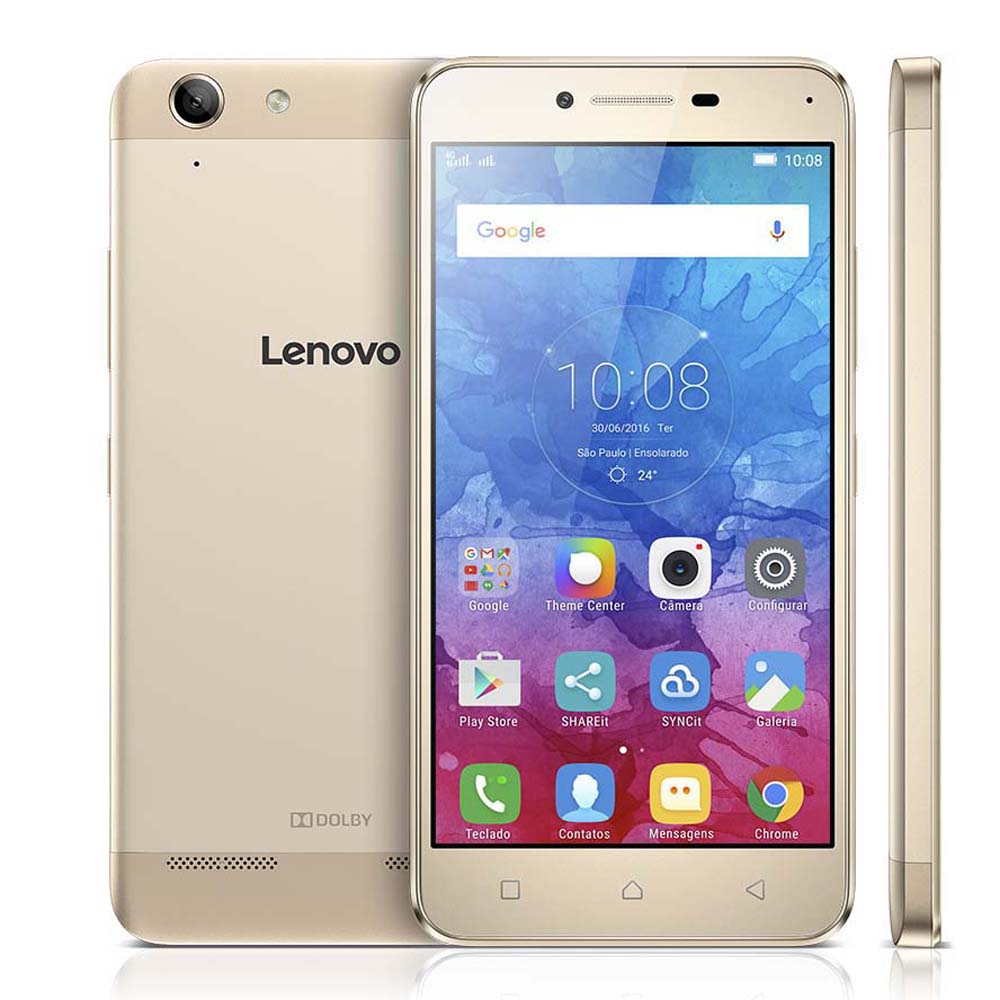 Smartphone Lenovo Vibe K5 Dourado com 16GB, Tela 5\