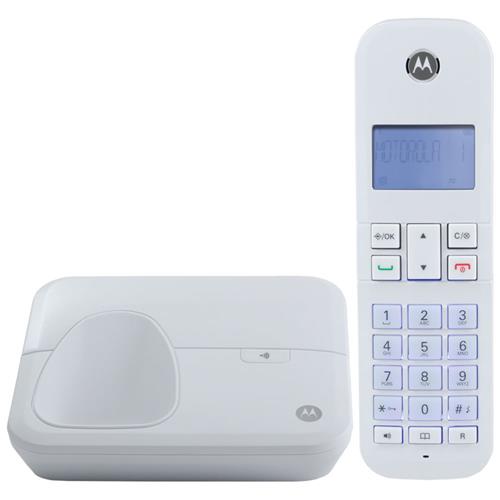 Telefone Digital sem fio Motorola MOTO4000W com Identificador de chamadas, Viva-voz, Visor e Teclado Iluminados - Branco é boa?