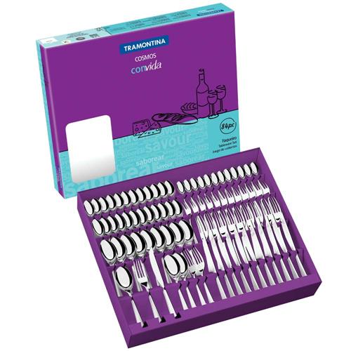 Faqueiro Tramontina Cosmos Inox - 84 Peças Menor preço em Faqueiro Tramontina Cosmos Inox - 84 Peças