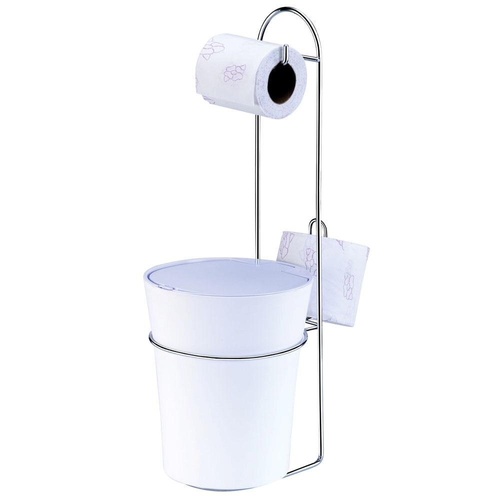 Porta Papel Higi Nico Com Lixeira Arthi Cromado Suporte No Porta Papel Higi Nico Com Lixeira Arthi Cromado Suporte No