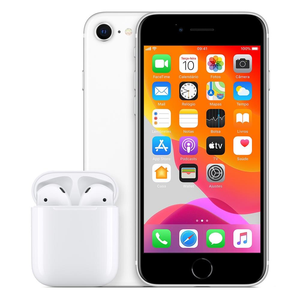 iPhone SE Apple 128GB Branco + Fone de Ouvido Apple
