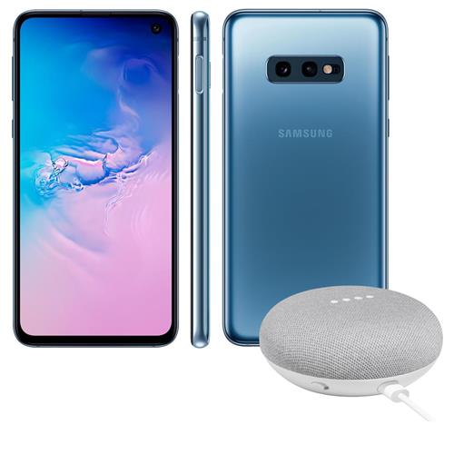 Menor preço em Smartphone Samsung Galaxy S10e Azul 128GB + Google Nest Mini - Giz