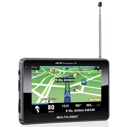 Navegador GPS Tracker III GP034 Multilaser com TV Digital, Tela Touch Screen de 4.3” e Suporte para Micro SD até 8GB Menor preço em Navegador GPS Tracker III GP034 Multilaser com TV Digital, Tela Touch Screen de 4.3” e Suporte para Micro SD até 8GB