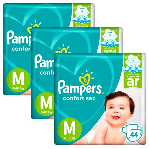 Fralda Pampers Confort Sec Mega M - 132 Unidades é boa?