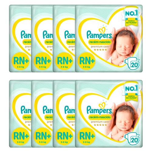 Fraldas Pampers Recém-Nascido Premium Care RN+ - 160 Unidades 8-FRALDA-PAMPERS-RECEM-NASCIDO-COM-20-UNI é boa?
