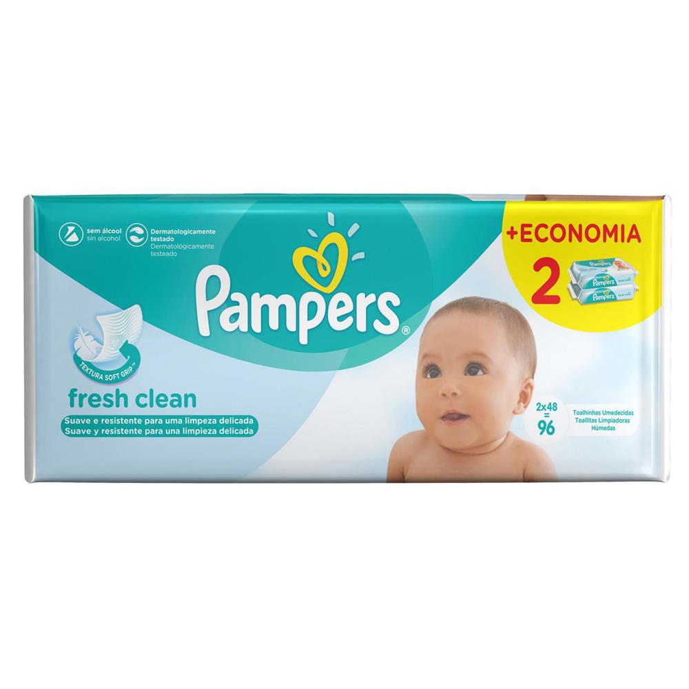 Toalhinhas Umedecidas Pampers Fresh Clean - 96 unidades