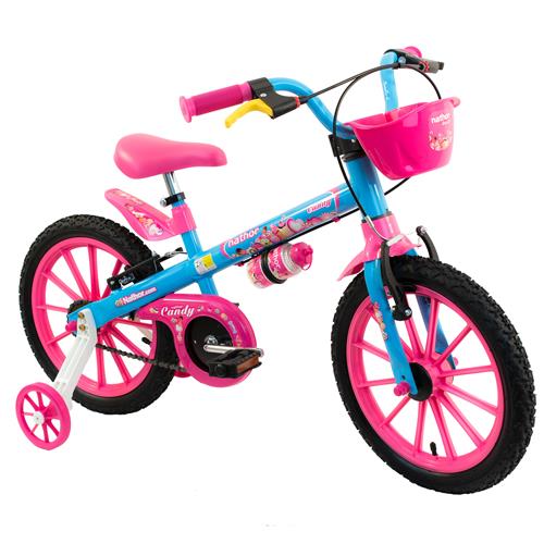 Bicicleta Aro 16 NATHOR Candy - Azul/Rosa é boa?