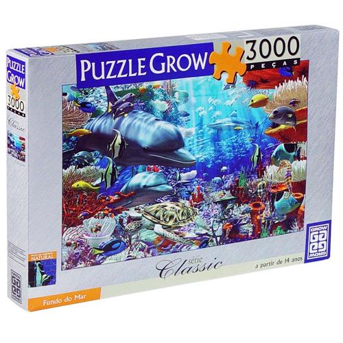 Quebra Cabeca Grow 01787 Puzzle C 3000 Pecas Fundo Do Mar Quebra Cabeca Adulto Ponto Frio 145206