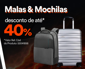 Malas & Mochilas - Desconto de até 40%* + Frete Grátis Sul e Sudeste