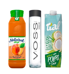 Água, sucos e refrigerantes