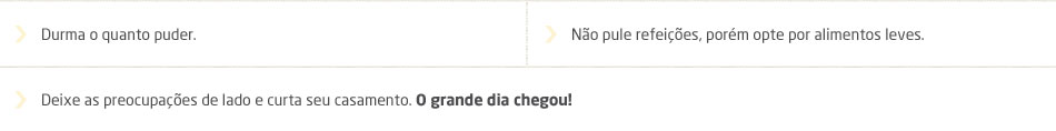 no dia do casamento