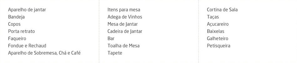 Produtos Sala de Jantar