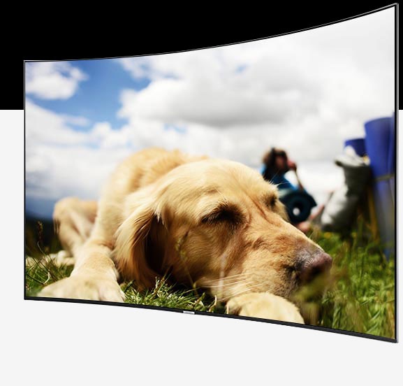 a photo of mom on SUHD TV from laptop