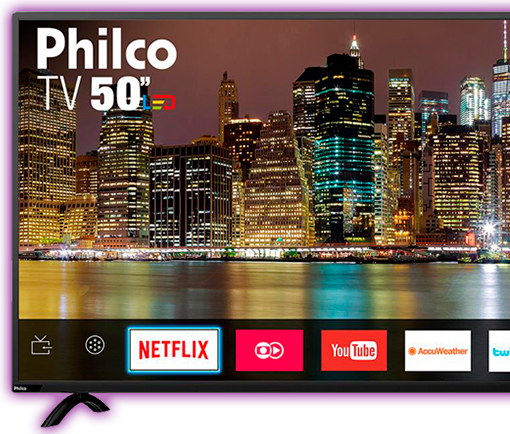 tela da Smart TV LED Full HD Philco