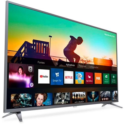 Smart TV dispõe de aplicativos para turbinar as opções de entretenimento do aparelho Smart TV Philips 55PUG6513 entretenimento