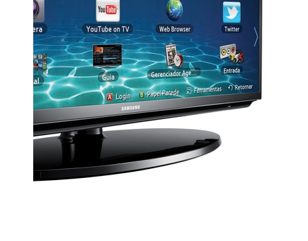 Detalhe inferior da TV 40” LED Samsung Série EH5300 UN40EH5300GXZD