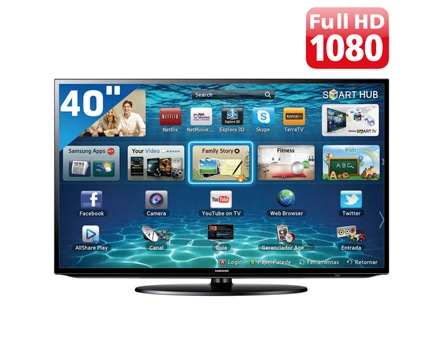A TV 40” LED Samsung Série EH5300 UN40EH5300GXZD