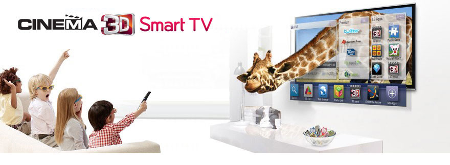 TV 55 Polegadas Cinema 3D LED LG 55LM7600 Full HD com Smart TV