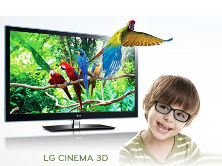 Televisor 3D LG Flicker-Free Controle de Profundidade 3D
