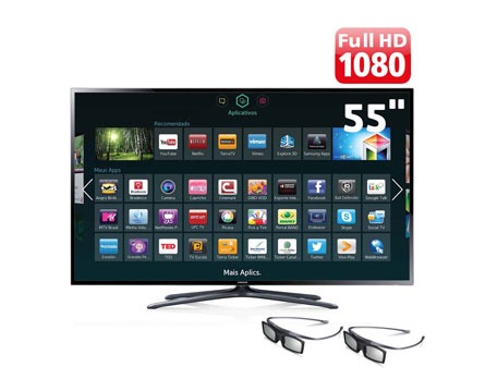 Smart TV 3D Slim LED 55” Full HD Samsung 55F6400