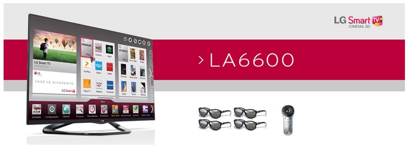 Smart TV 47 polegadas Cinema 3D LED Full HD LG 47LA6600