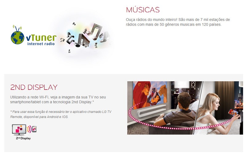 Músicas do mundo inteiro com as rádios da Smart TV LED Full HD 47LA6600 da LG