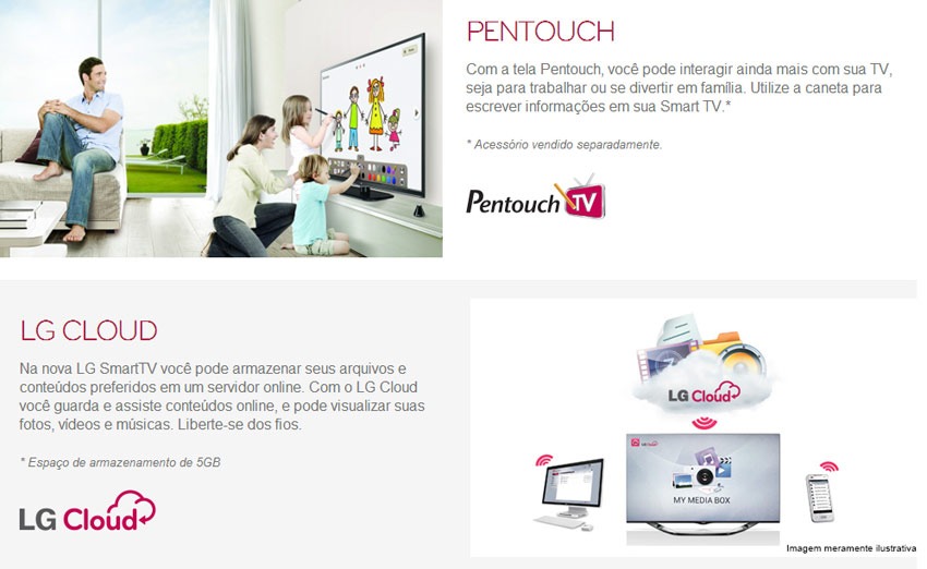 Armazene seus arquivos em um conteúdo online com a Smart TV LN5700 da LG
