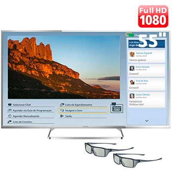 Smart TV 3D LED 55” Full HD Panasonic TC-55AS700B