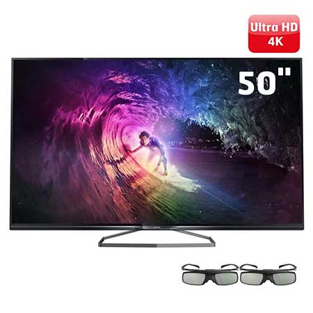 Smart TV 3D LED 50” 4K Ultra HD Philips 50PUG6900/78