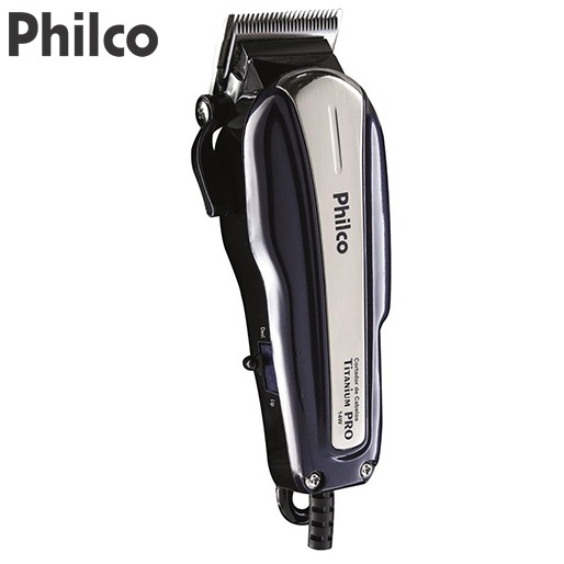 Cuidar da beleza é fundamental Cortador de Cabelo Philco Titanium Pro PCR01 Lâminas de Titânio