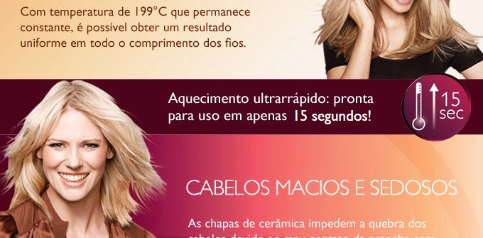 Resultado uniforme em todo o comprimento dos fios