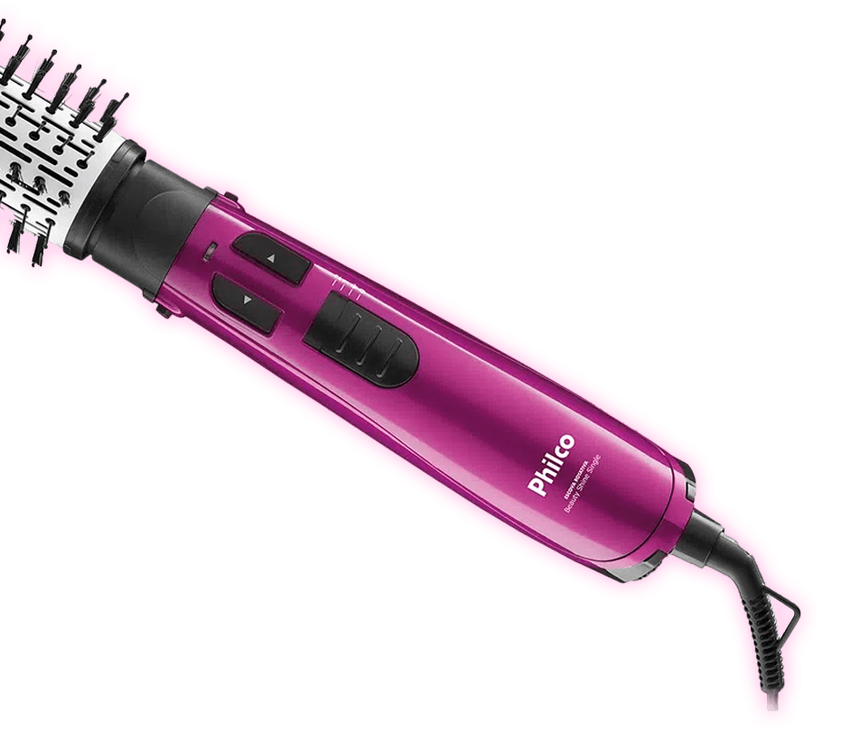 Para qualquer tipo de cabelo Escova Rotativa Philco Beauty Shine Single revestimento cerâmica